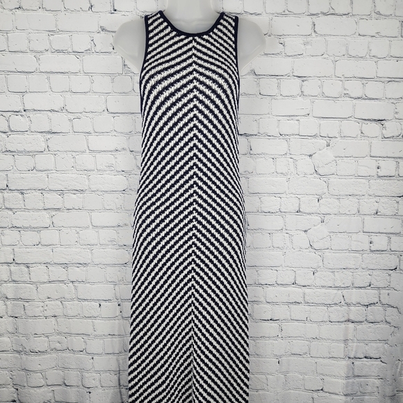 NWT House Of Harlow Size S Navy and White Maxi Dress - Picture 1 of 5